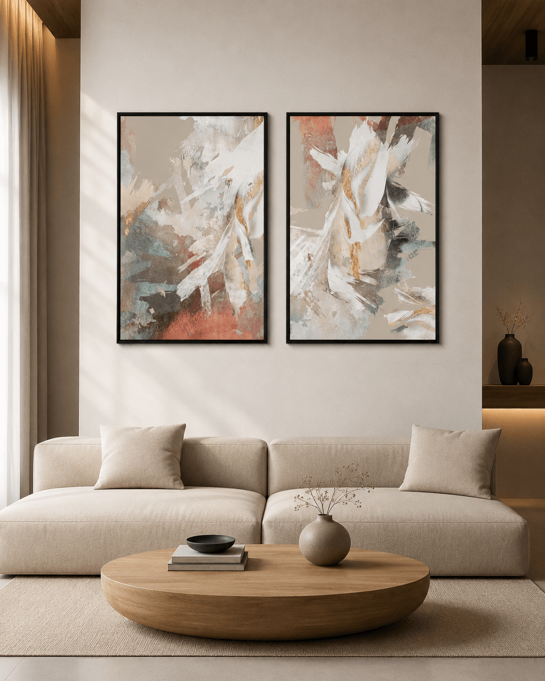 KIT 2 QUADROS DECORATIVOS - URBAK VENTOS DO ORIENTE